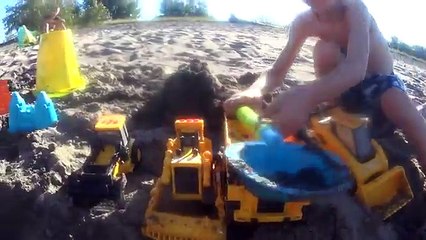 Raccoon Rides a Toy Monster truck