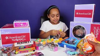GIANT SURPRISE PRESENT TOYS & CANDY BOX Shopkins - Monster High - American Girl - From Tiana Hearts