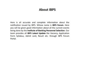 IBPS Forum: Upcoming Bank Jobs By Institute of Banking Personnel Selection