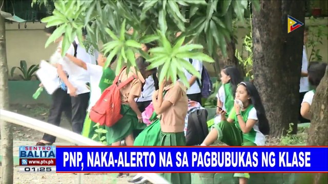 PNP, naka-alerto na sa pagbubukas ng klase