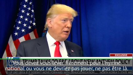 NFL - Trump : "Ceux qui ne se lèvent pas pour l'hymne national ne devraient pas être dans ce pays"