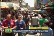 Trujillo: alza de pasaje urbano genera malestar en ciudadanos