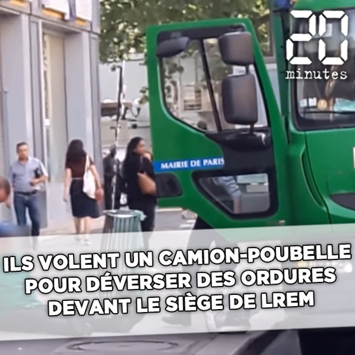 Ils volent un camion-poubelle pour déverser des ordures devant le siège LREM