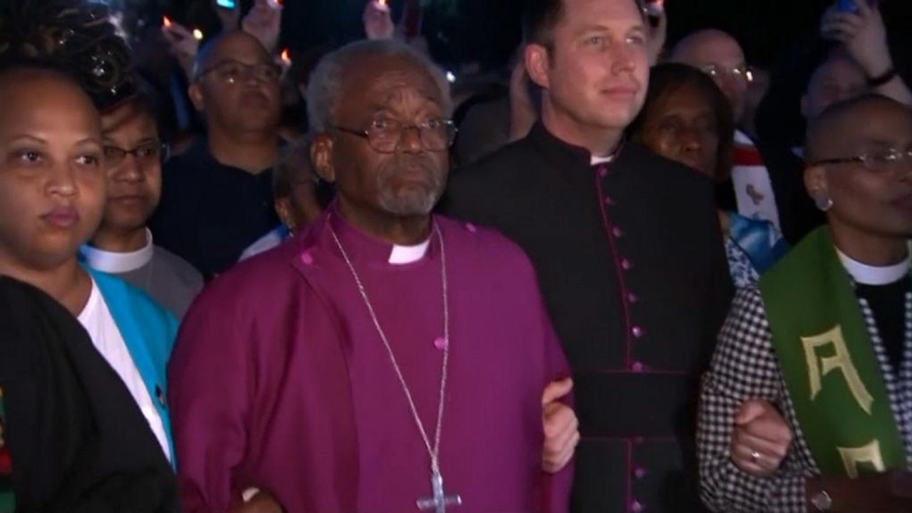 Royal wedding bishop Michael Curry leads protest at White House