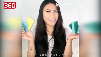 Si të bëni flokët kaçurrela në kushte shtëpie me vetëm një sfungjer (360video)