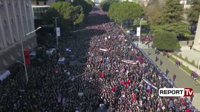 Report TV - Detaje mbi protestën e opozitës dhe reagimi i Ramës për të