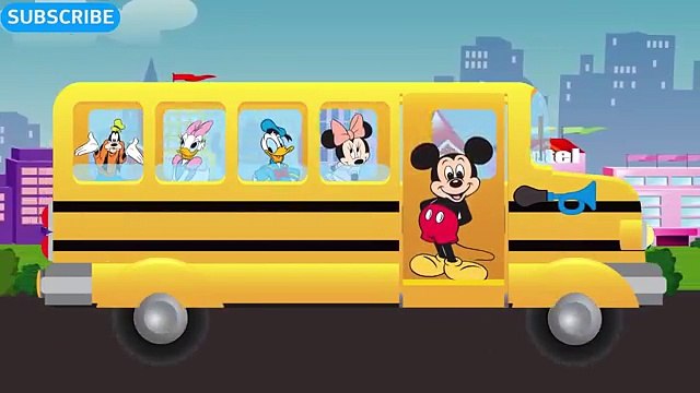 WHEELS ON THE BUS SONG Mickey Mouse Donald Minnie Disney Goofy