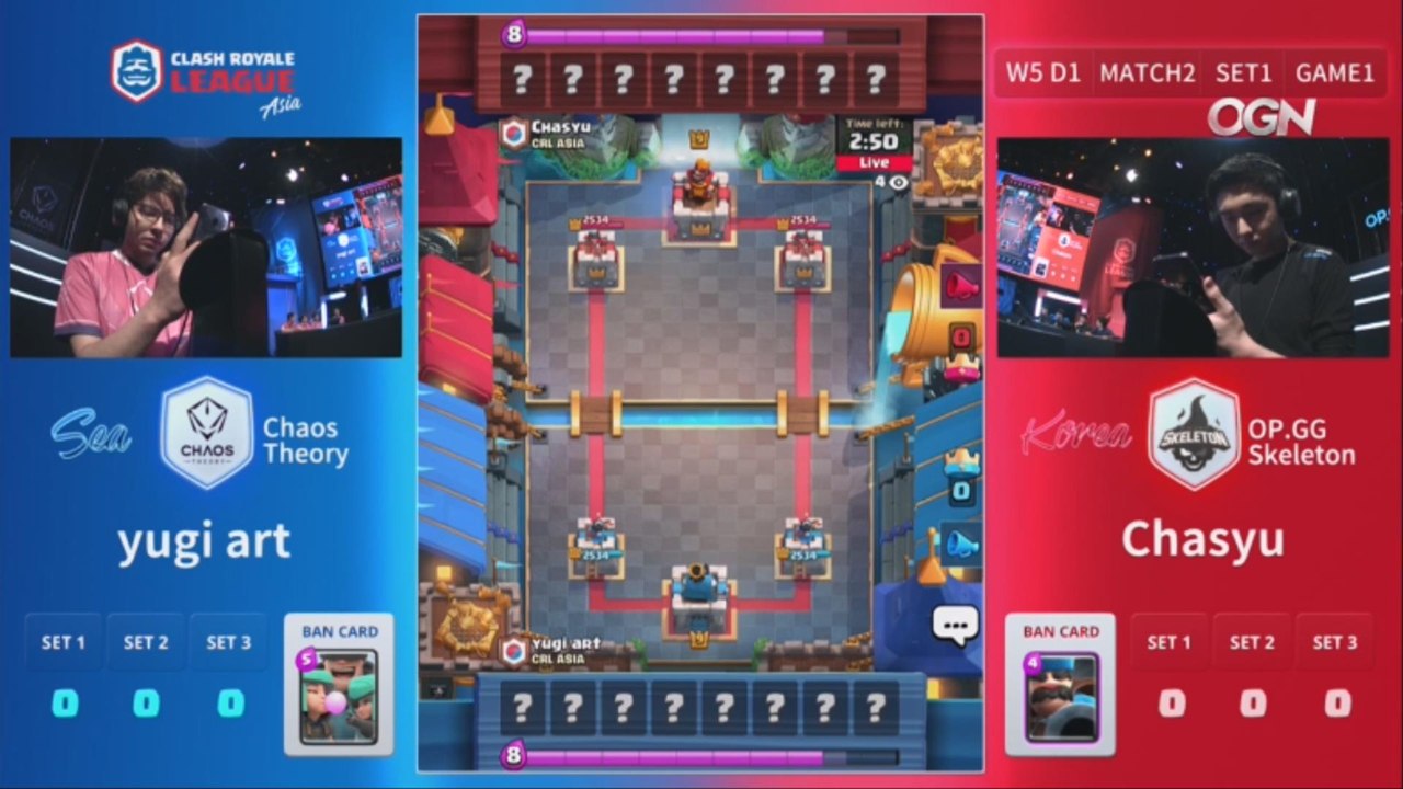 [Match 2] Chaos Theory vs OP.GG Skeleton 180525 - 클래시 로얄 리그 아시아 (CRL)