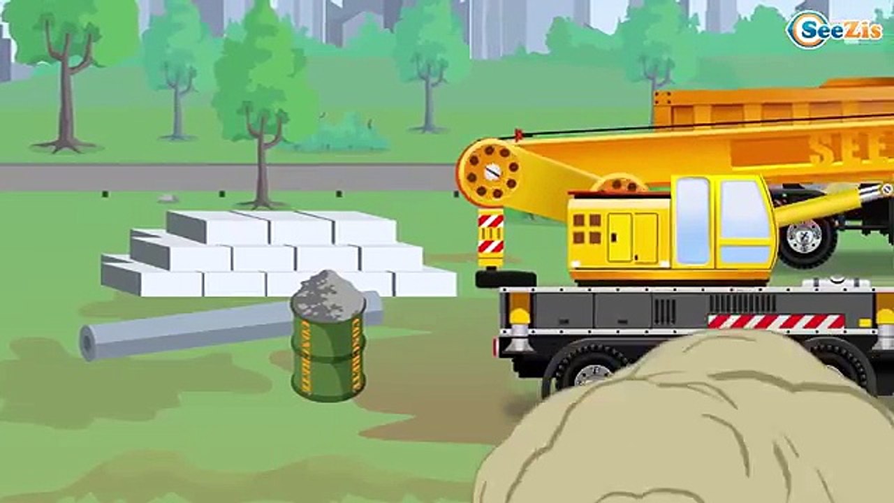 CAMIONS transportent des marchandises - Dessins animés pour bébés Le Camion jaune et Voitu