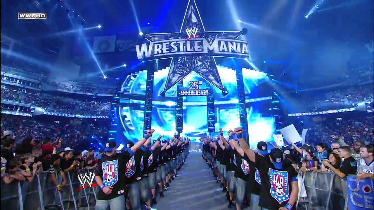 An army of John Cenas make their WrestleMania entrance- WrestleMania 25