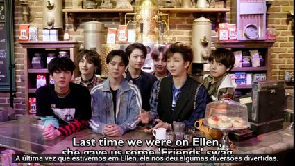 LEGENDADO BTS Scares Fans on 'Friends' Set