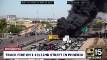 Massive truck fire erupts on Interstate 10