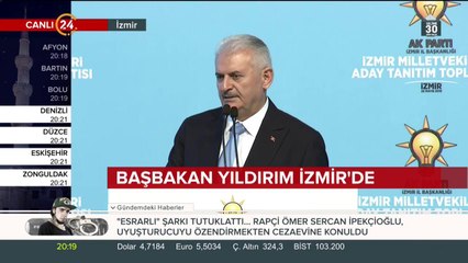 Başbakan Yıldırım İzmir'de