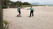 Waiter Wrangles Snake