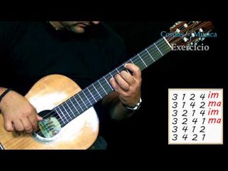 "EXERCÍCIO" (Nível 2) Tabela de Digitação nº3 no Violão - Cordas e Música (Farofa) Aul.14/Vio./Mod.2