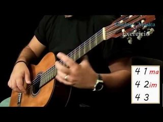 "EXERCÍCIO" (Nível 2) Tabela de Digitação nº1 no Violão - Cordas e Música (Farofa) Aul.08/Vio./Mod.2
