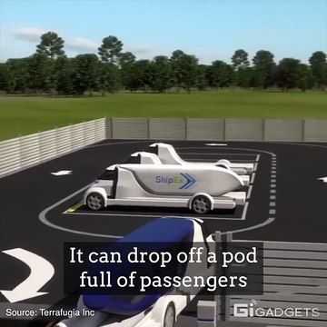 The TF-2 transfers detachable passenger pods between ground and sky