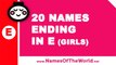 20 girl names ending in E - the best baby names - www.namesoftheworld.net