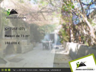 Maison A vendre Joyeuse 73m2 - Centre village de Joyeuse