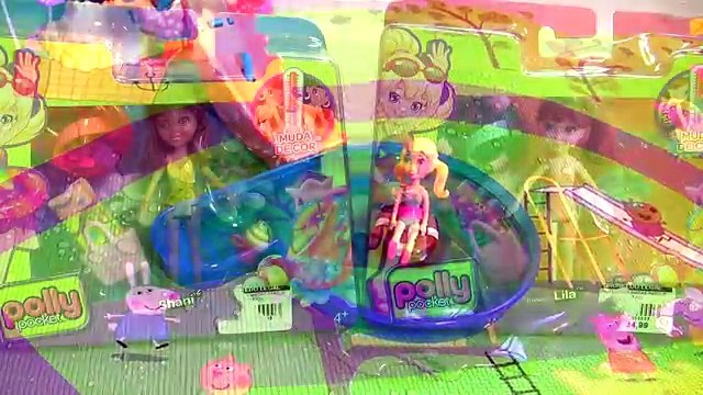 Polly Pocket Acrobatic Dolphin Color Changers Dolls with Princess Anna Elsa Magiclip Dolls
