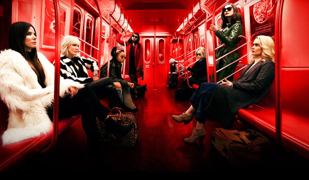Ocean's 8 - starring Sandra Bullock, Cate Blanchett, Anne Hathaway, Mindy Kaling, Sarah Paulson, Awkwafina, with Rihanna, and Helena Bonham Carter: