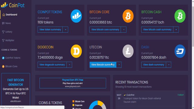 EL MEJOR BOT PARA RECOGER CRIPTOMONEDAS A COINPOT [COINPOT TOKEN, BTC, BCH, DOGE,DASH y LTC]