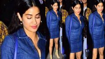 Janhvi Kapoor Looks STUNNING in blue colour DENIM DRESS, picture goes VIRAL। FilmiBeat