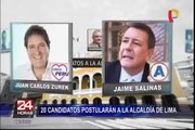 Conozca a los veinte candidatos que postularán a la alcaldía de Lima