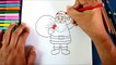 Cómo dibujar a Papá Noel con su Bolsa de Regalos | How to draw Santa Claus and his Gifts Bag