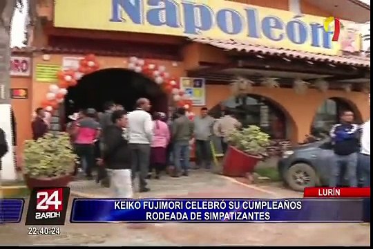 Keiko Fujimori celebró su cumpleaños rodeada de simpatizantes