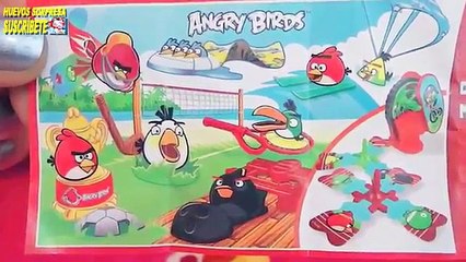 3 huevos sorpresa kinder joy, hora de aventuras y angry birds en español. Unboxing