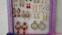 DIY Earring Holder | Jewelry Holder | Earring Holder Using Cardboard | Best Out of Waste!