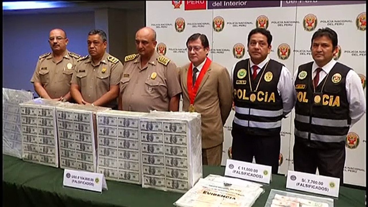 Macrooperación en Perú contra una banda que falsificaba dinero