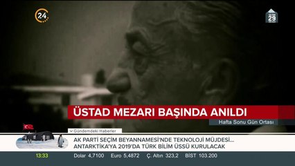 Üstad mezarı başında anıldı