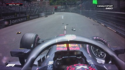 Grand Prix Monaco 2018 - Le crash de Verstappen lors des essais libres 3