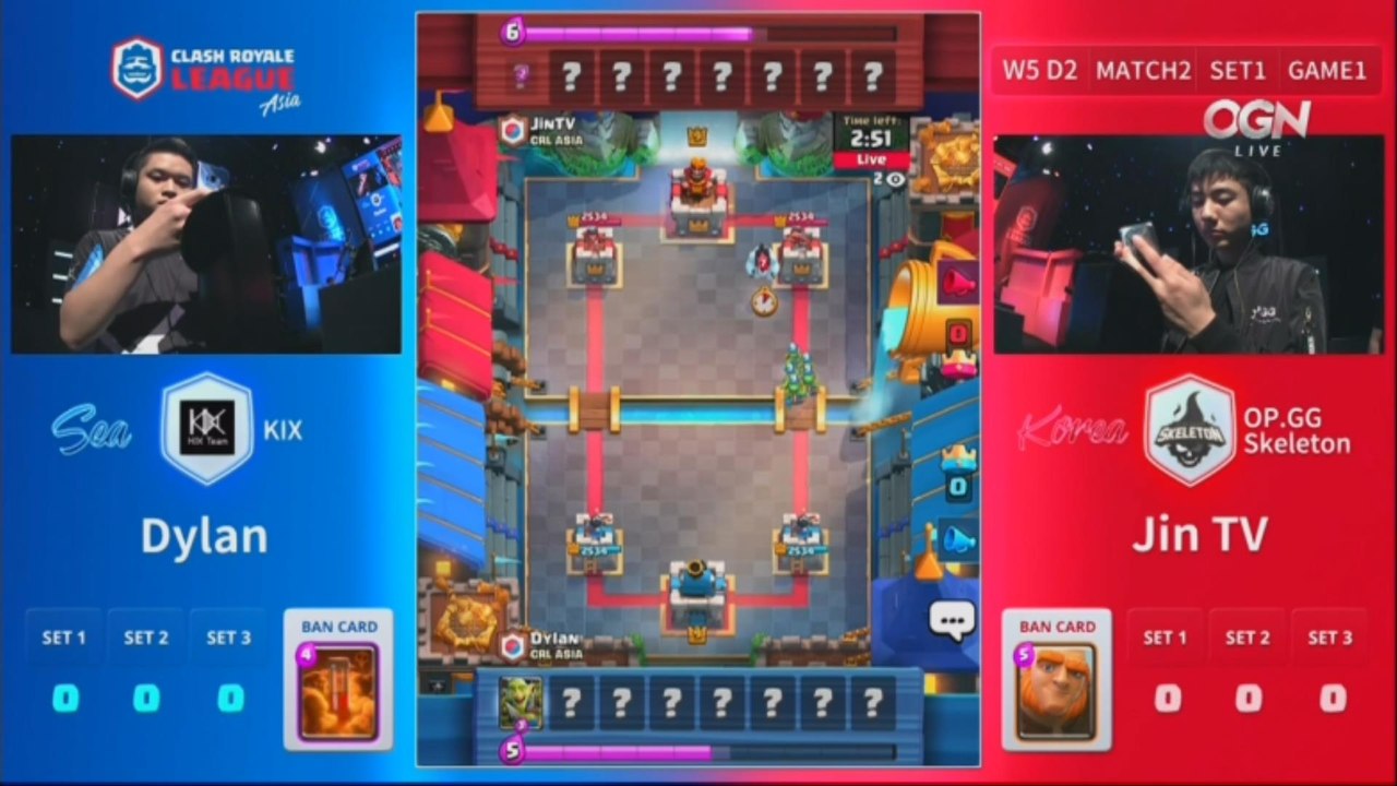 [Match 2] KIX vs OP.GG Skeleton 180526 - 클래시 로얄 리그 아시아 (CRL)