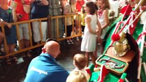 Ducasse de Mons 2018.Les enfants près du dragon et du car d'or.Vidéo 1  Eric Ghislain