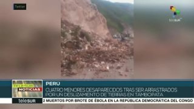 Desaparecen 4 menores en Perú tras deslizamiento de tierras