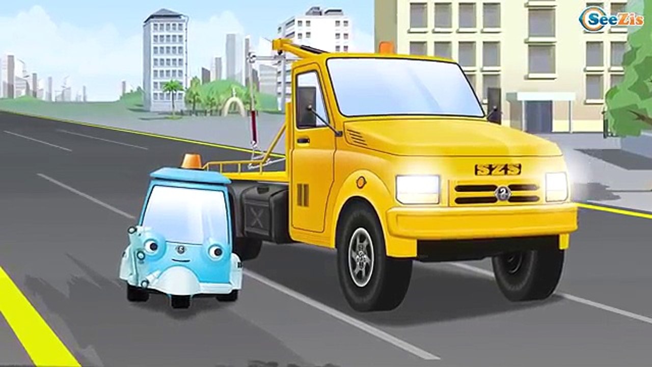 Dessins animés pour bébés. Camion de pompiers, Camion, Voiture de police
