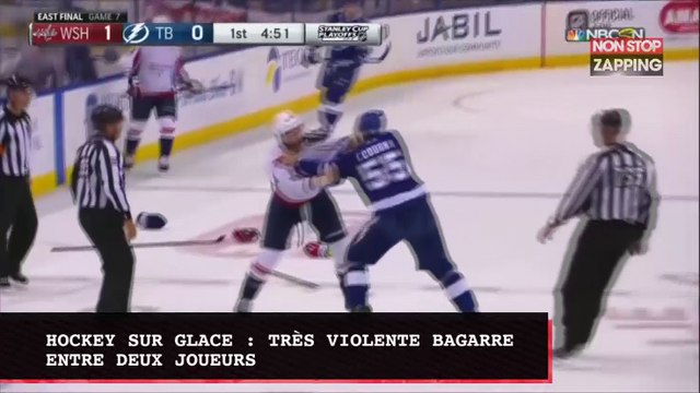 Hockey sur glace : très grosse bagarre entre deux joueurs (vidéo)