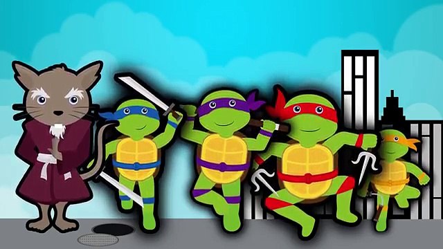 Daddy Finger Song TEENAGE MUTANT NINJA TURTLES TMNT Leonardo Michelangelo Donetello Rafael
