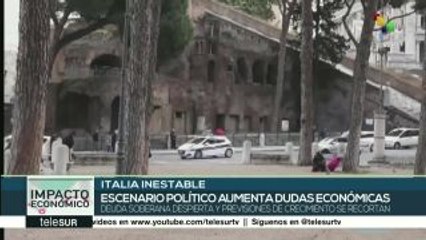 Escenario político aumenta dudas económicas en Italia