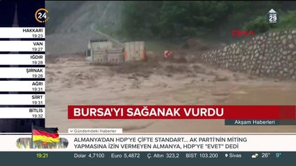 Bursa'yı sağanak vurdu