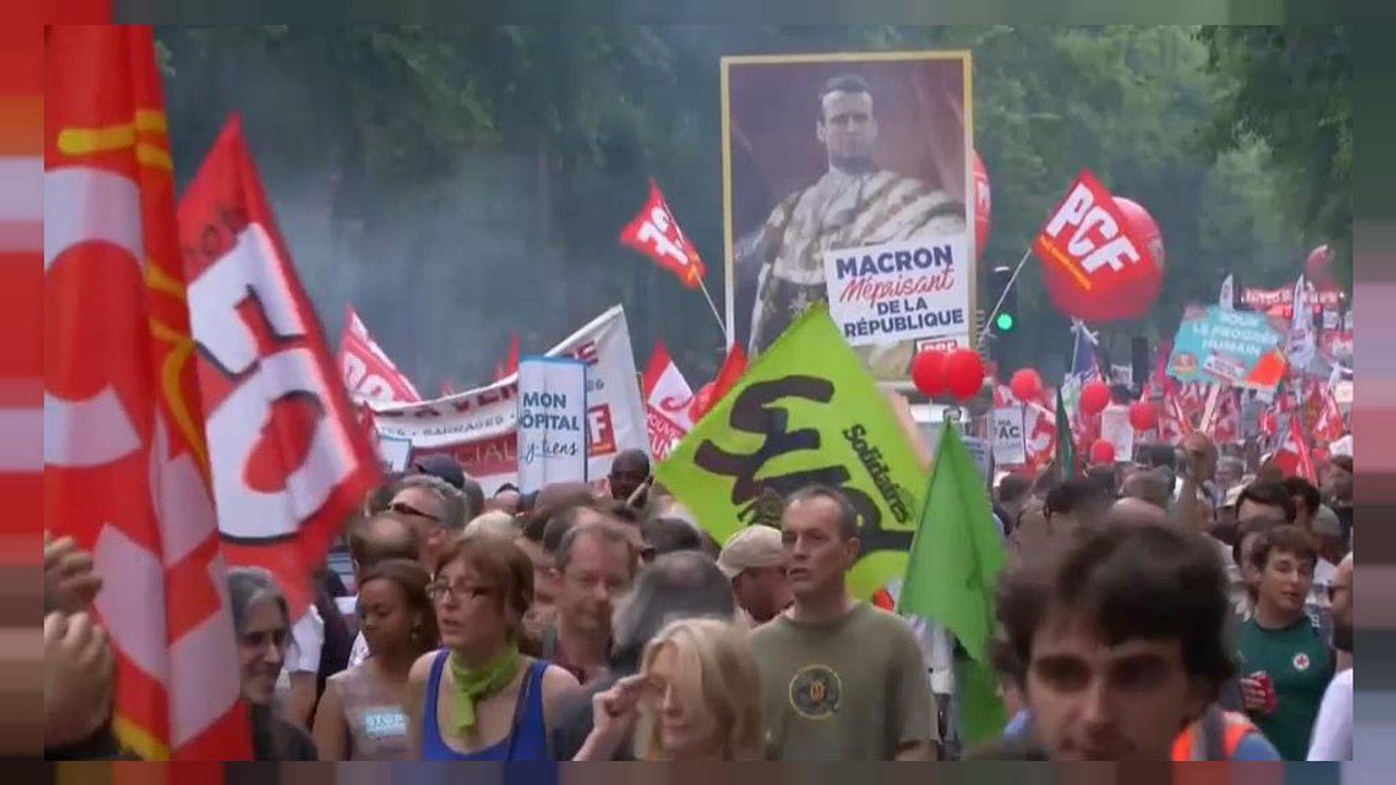250.000 Linke gegen Macrons Reformen auf den Straßen