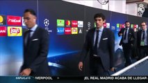 Los jugadores del Real Madrid llegan al Olímpico de Kiev para la final de Champions League