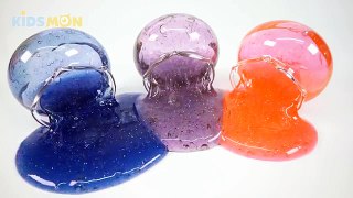 How To Make Galaxy Slime DIY ! Aurora Slime - KidsMon