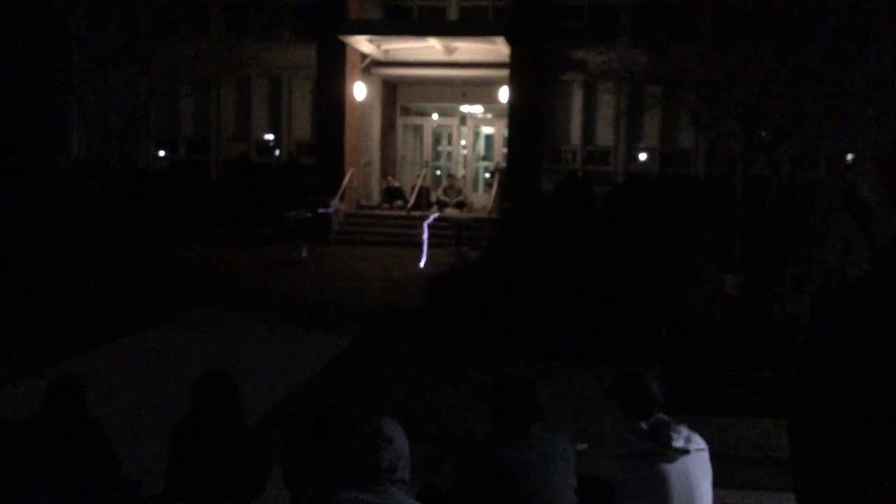 Tesla Coils at Penn State EE East building playing Yakety Sax