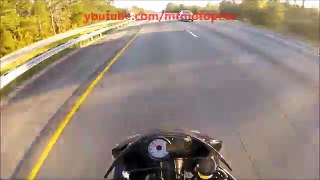Sportbike Runs From Police And Almost Gets Hit By A Cop At 125MPH 2016