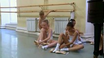 Vaganova Ballet Academy. First exercises on pointe.