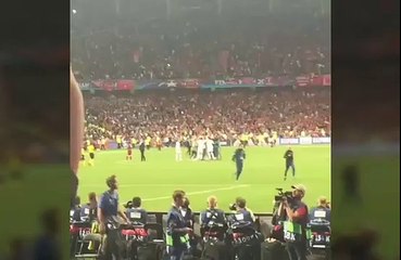 Celebración de Real Madrid tras ser campeón de la Champions